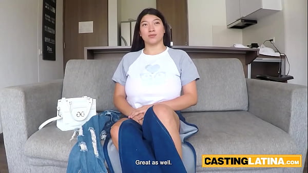 Massive titted amateur BBW latina thot Kaori convincing the perv producer